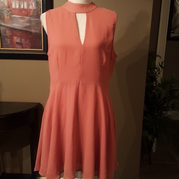 Lucca Couture Mock Neck Cut Out Dress - Picture 4 of 8